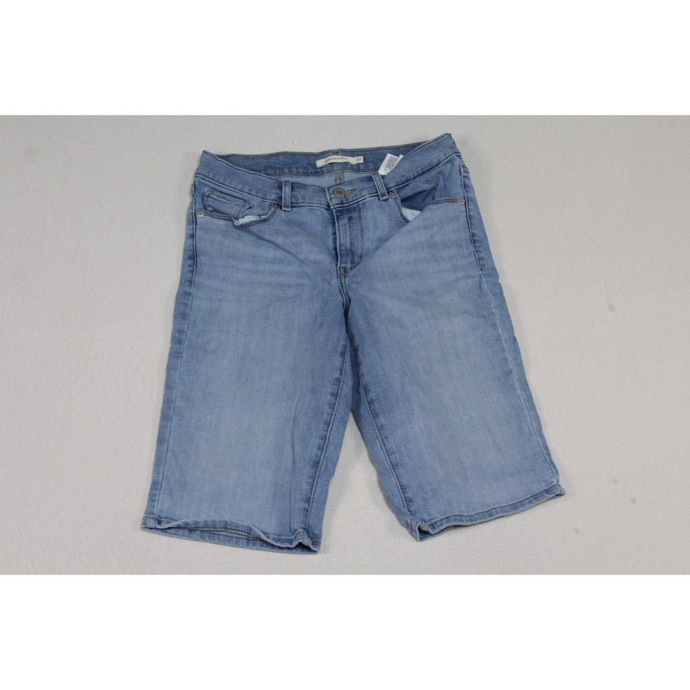 Levi's Women Blue Bermuda Shorts Casual Denim Size 27